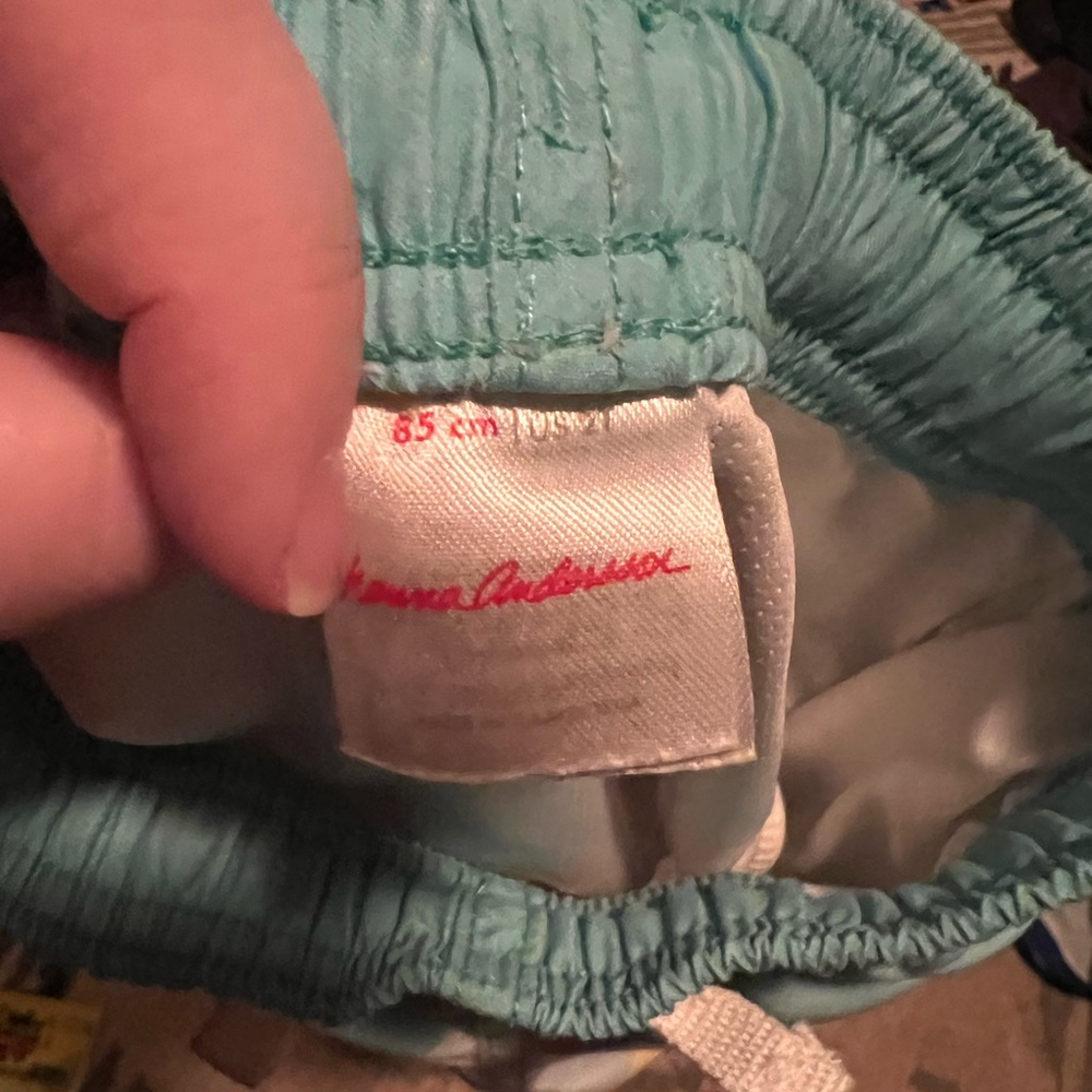 Hanna Andersson toddler Swim Trunks - Light Blue
